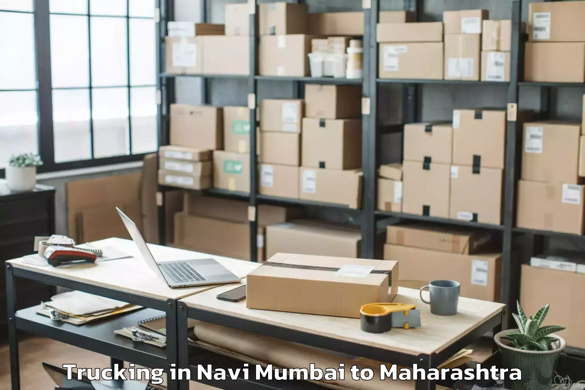 Top Navi Mumbai to Shegaon Trucking Available